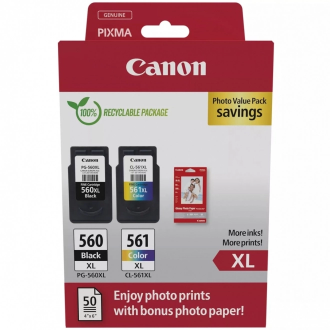 Cartuș Canon PG-560XL/CL-561XL cu hârtie fotografică