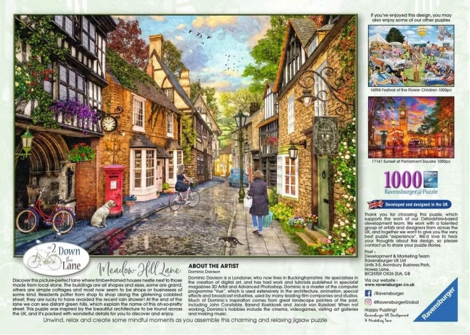 Puzzle Ravensburger aleea dealului Meadow 1000 piese