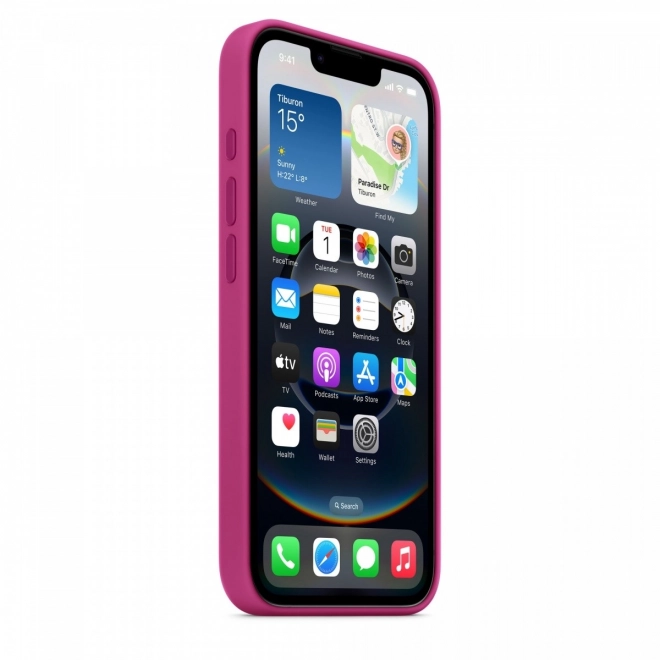 Carcasă din silicon pentru iPhone - roz viu