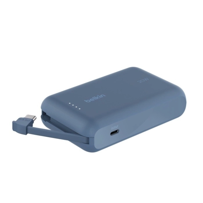 Powerbank BoostCharge 10000mAh 20W cu cablu încorporat albastru