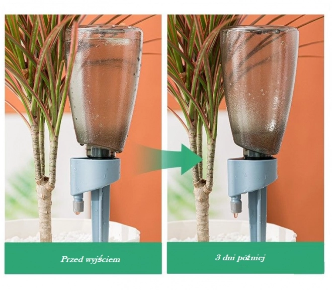 Irigare automată prin picurare cu sticlă pentru flori și plante în ghiveci – Verde