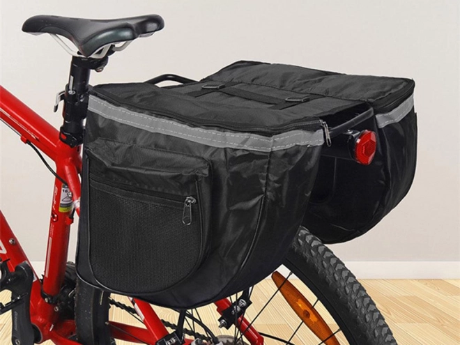 Borsetă mare pentru bicicletă cu două compartimente