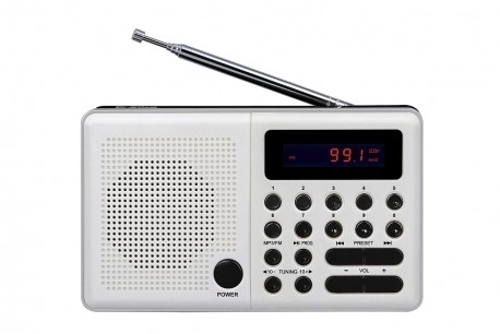 Radio portabil cu USB și FM Pliszka Alb