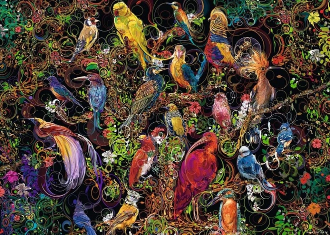 Puzzle Păsări în Artă 1000 Piese
