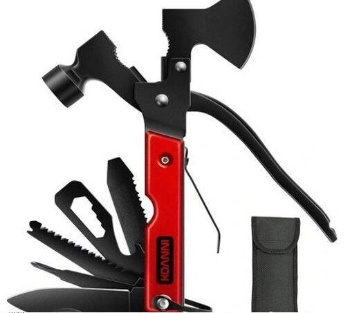 Multitool multifuncțional 17‑în‑1 cu ciocan și toporaș