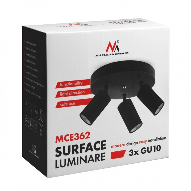 Lampa de tavan Maclean aluminiu negru