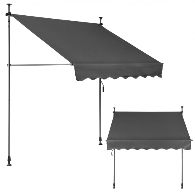 Umbrelă de balcon ajustabilă pe înălțime, rezistentă la apă, cu manivelă manuală