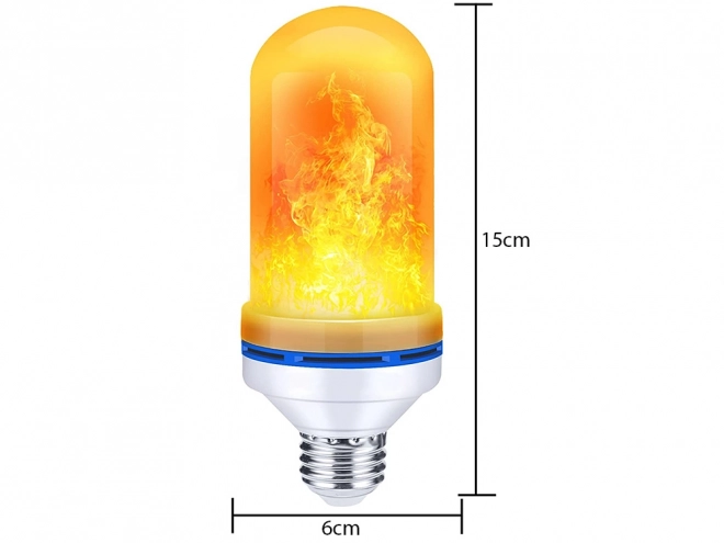 Bec LED decorativ flacără vie E27 9W