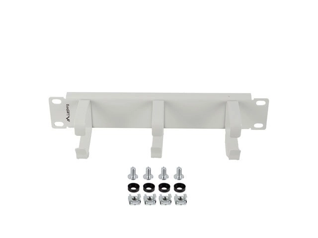 Organizator cabluri de 10 inch cu 3 suporturi metalice tip B gri