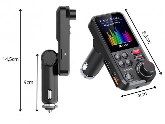 Transmițător Bluetooth 5.0 pentru mașini cu ecran LCD