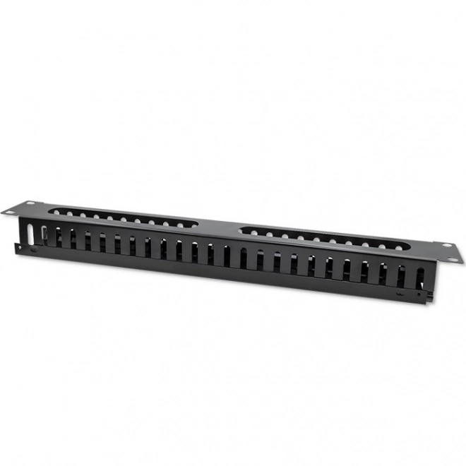 Organizator de cabluri pentru rack de 19″, 1U, 24 de poziții – QOLTEC
