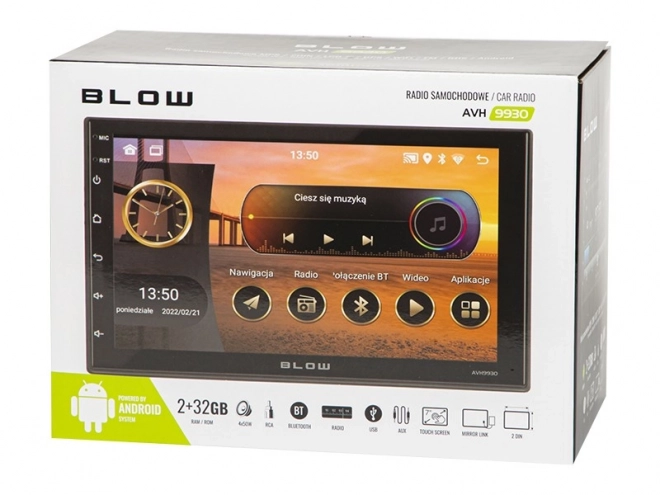 Radio auto 2DIN cu ecran de 7 inci și GPS