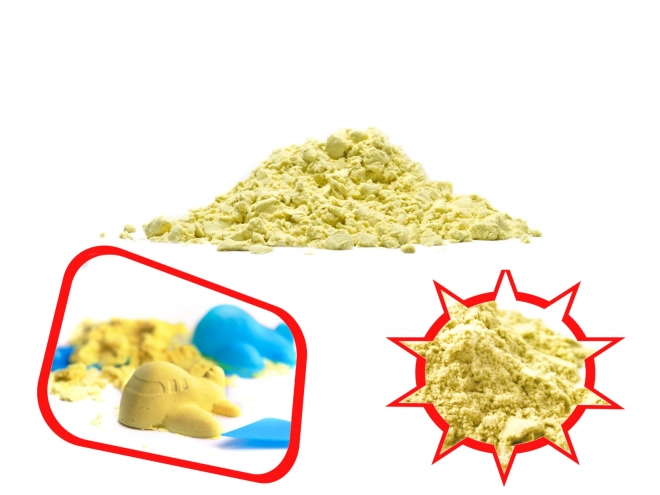 Piasek kinetic verde în punguță 1kg – Galben