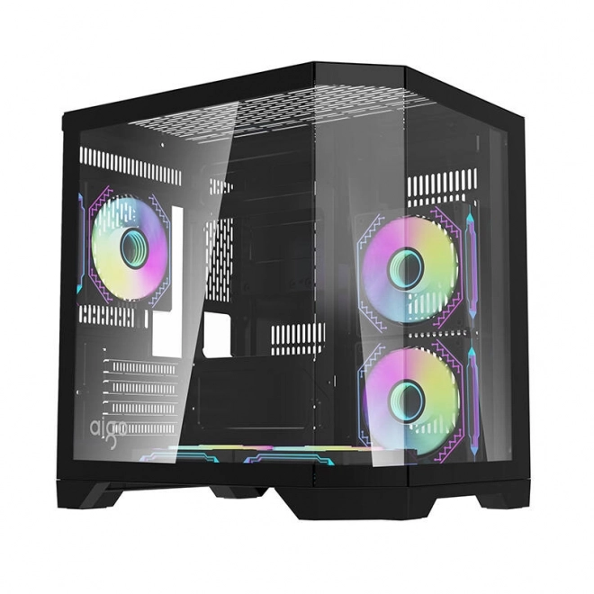 Carcasă PC cu 5 ventilatoare aRGB Darkflash FT350 (negru)