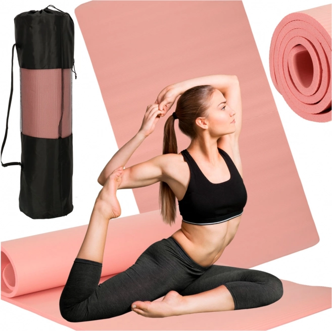 Saltea yoga groasă 185x80x1,5 cm roz