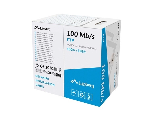 Cablu LAN FTP 100MB/s LANBERG 100M Gri