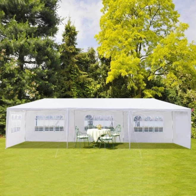 Pavilion de grădină MultiGarden, 3x9 m, 8 pereți, alb