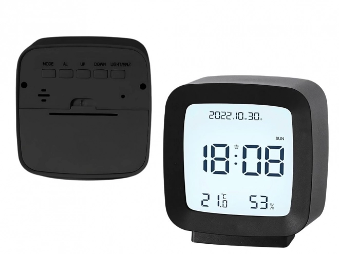Ceas deșteptător digital cu ecran LCD și măsurare a temperaturii și umidității