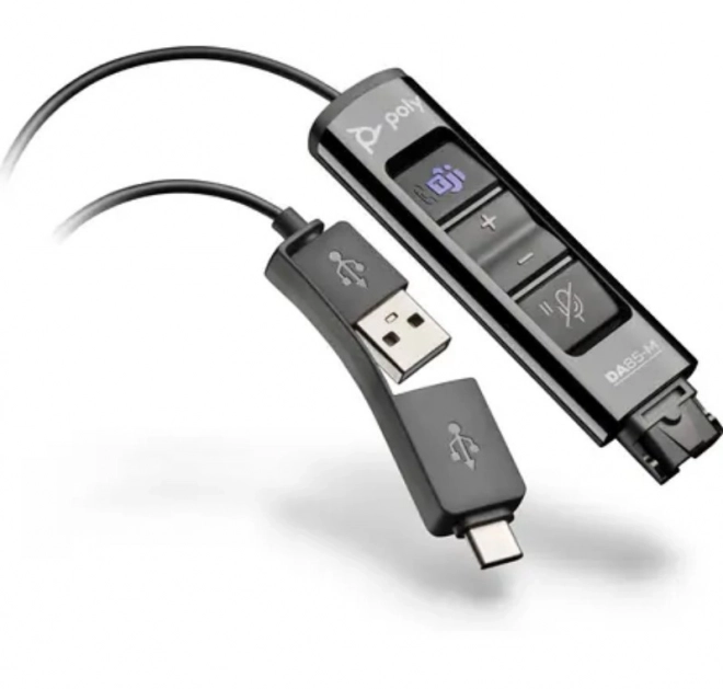Adaptor Poly DA85-M USB la QD, negru