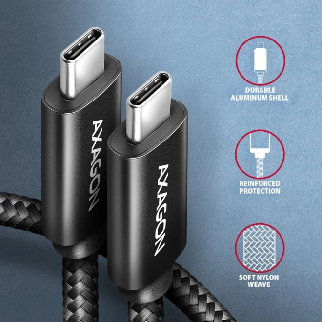 Cablu USB-C la USB-C, 1m, 240W, 8K HD, Negru