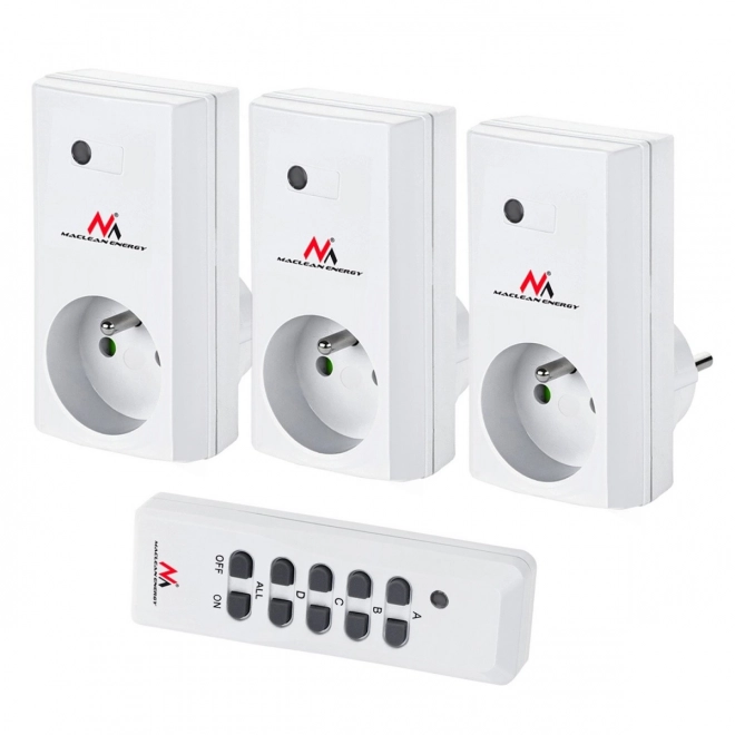Priză inteligentă de interior cu telecomandă Maclean Energy set 3 piese