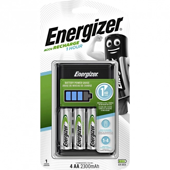 Încărcător rapid cu 4 acumulatori Energizer R6/AA 2300mAh