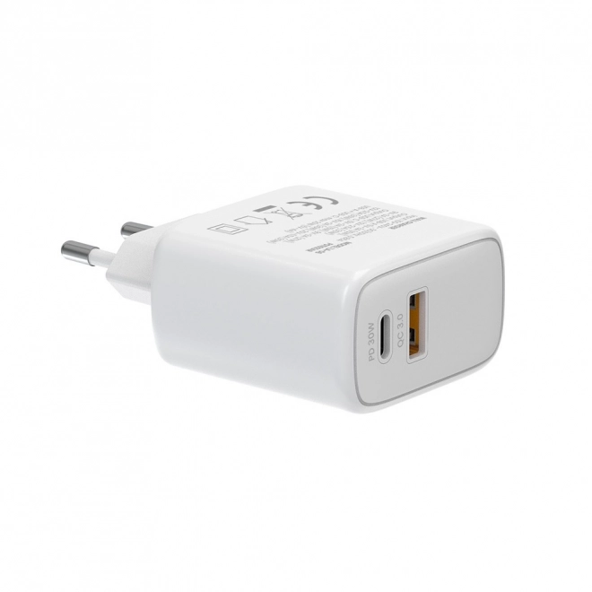 Încărcător Savio 30W Quick Charge Power Delivery Alb cu Cablu