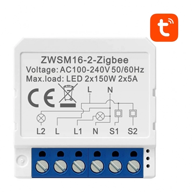 Modul inteligent de comutare ZigBee Avatto ZWSM16 TUYA – W2