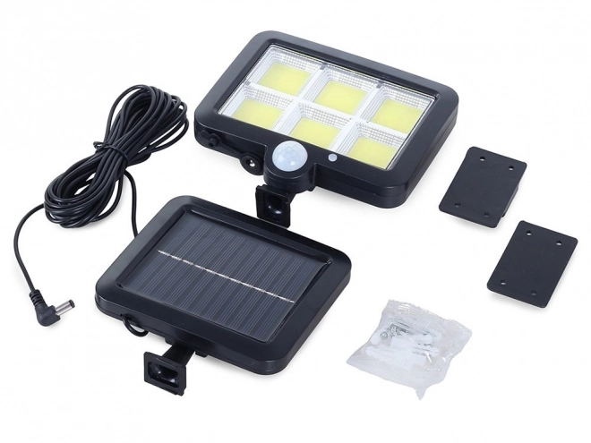Lampa solară cu panou solar și senzor de mișcare și amurg 120 LED