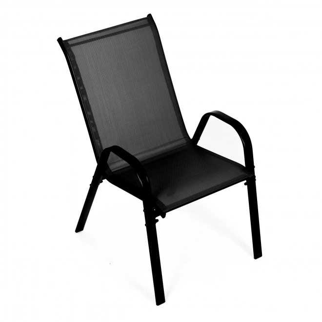 Set de scaune de grădină pentru terasă sau balcon, negre