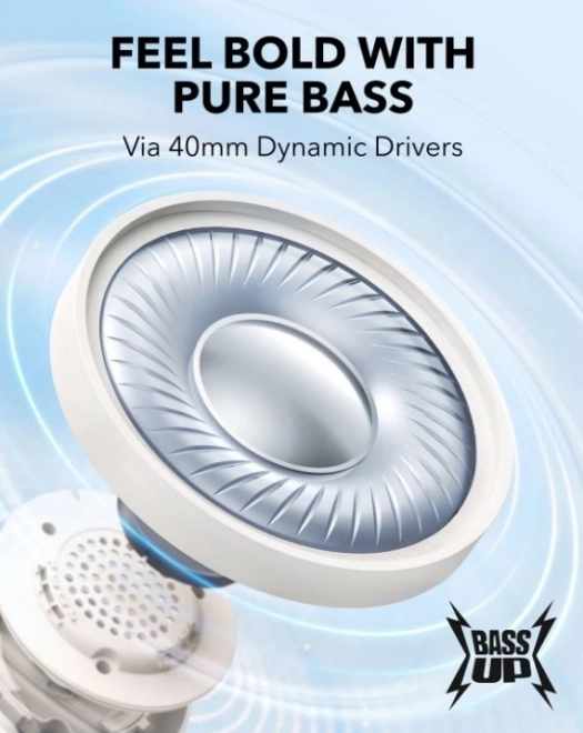 Căști audio Soundcore H30i albe