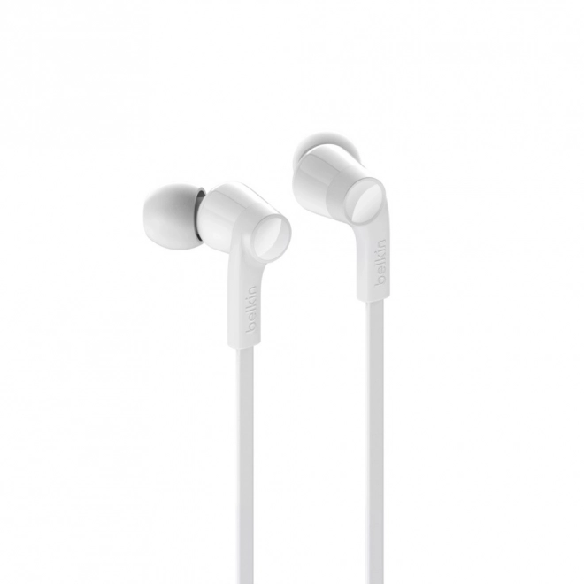 Căști cu conexiune Lightning Belkin Rockstar albe