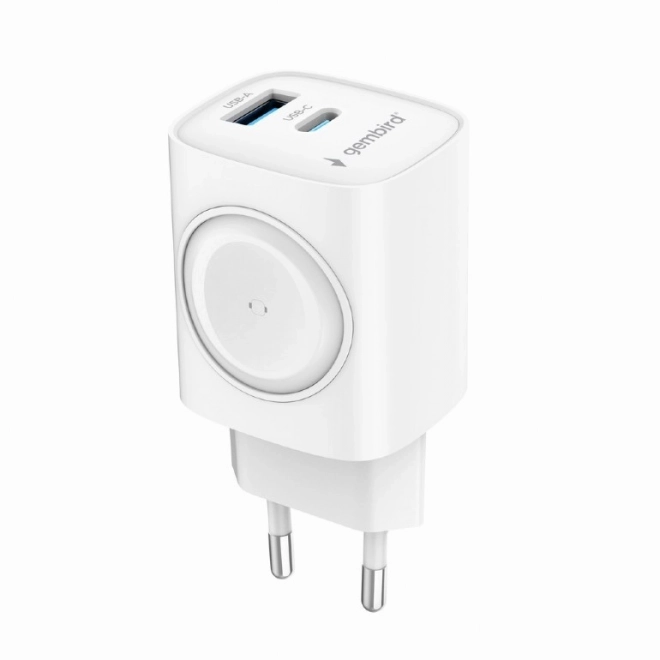 Încărcător USB-A USB-C 20W Power Delivery Quick Charge alb