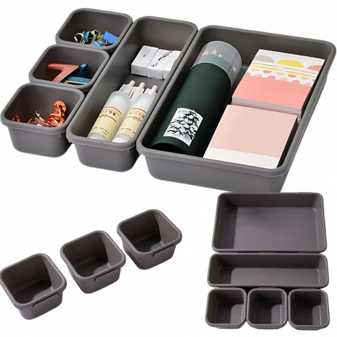 Set de organizatoare din plastic pentru obiecte mici