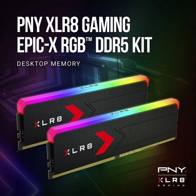 Memorie RAM DDR5 32GB 6000 MHz EPIC-X RGB PNY XLR8 Gaming
