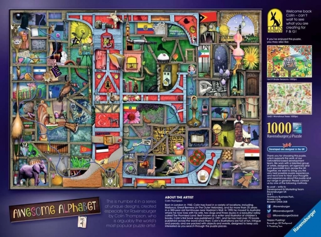 Puzzle alfabet minunat E & F Ravensburger 1000 piese