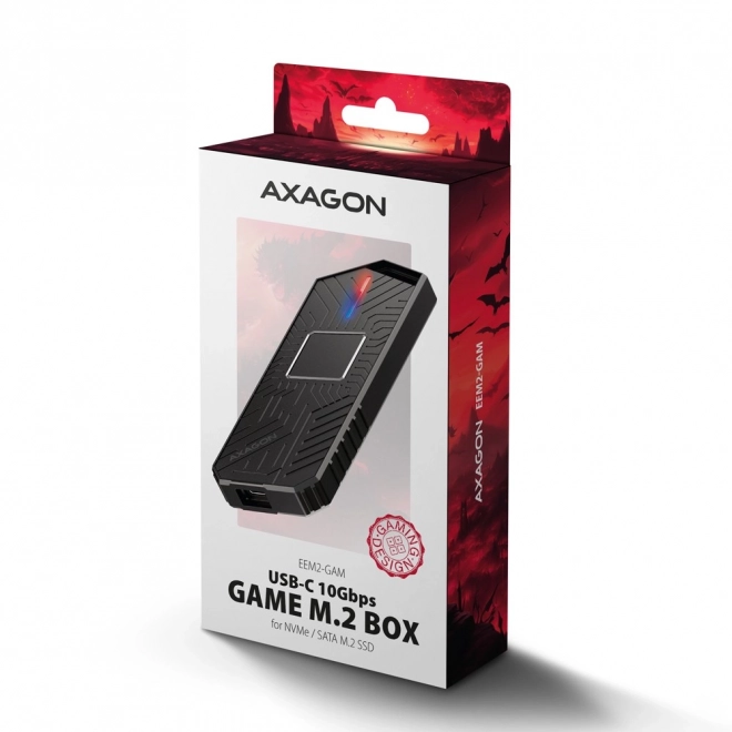 Carcasa externă din aluminiu pentru SSD M.2 NVMe/SATA cu interfață USB-C 3.2 Gen 2 pentru gaming
