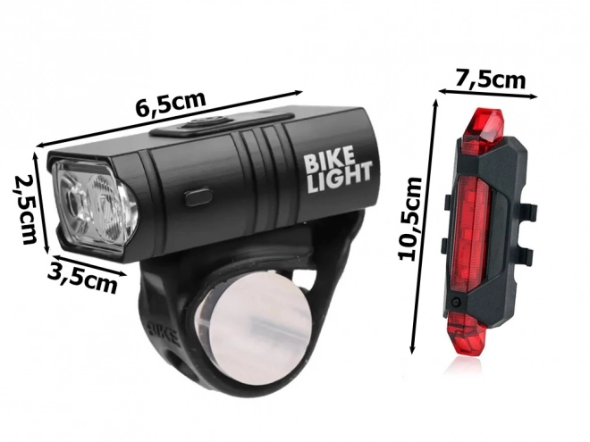 Set lumini bicicletă USB reîncărcabil