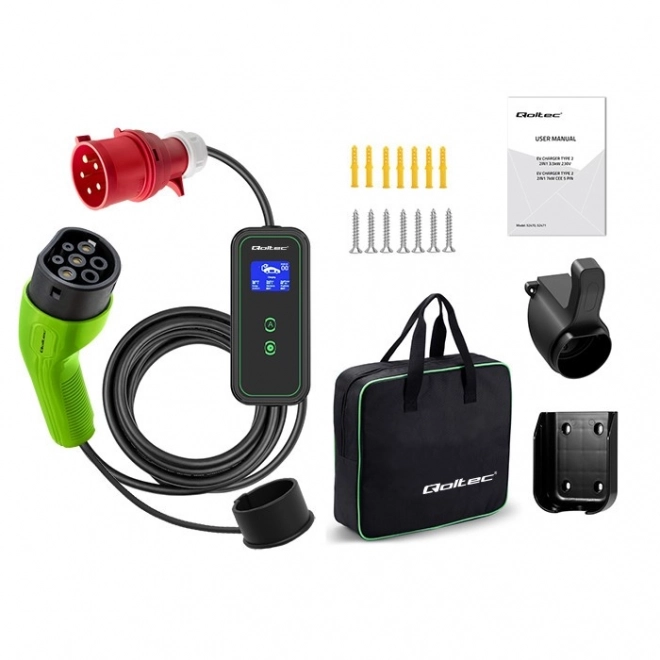 Încărcător auto electric mobil Qoltec cu afișaj LCD