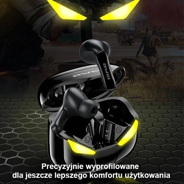 Căști Bluetooth T35 TWS pentru Gaming, Negru