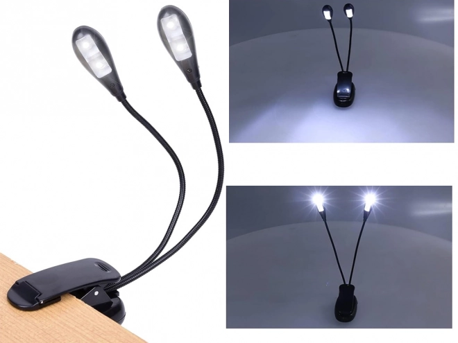 Lampă de masă cu cleme duble