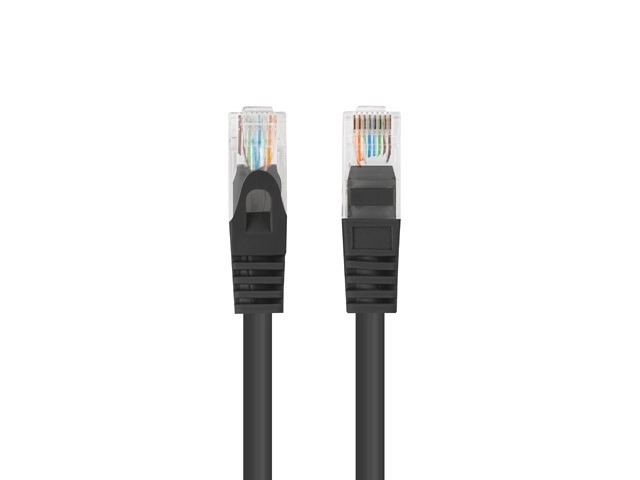 Patchcord UTP cat.6 0,25m negru 10-bucăți