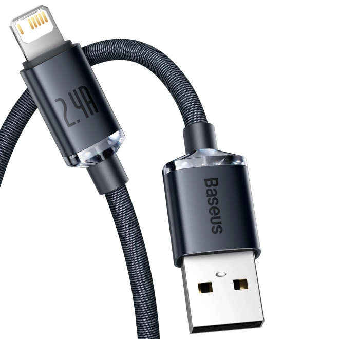 Cablul usb la lightning Baseus Crystal Shine negru