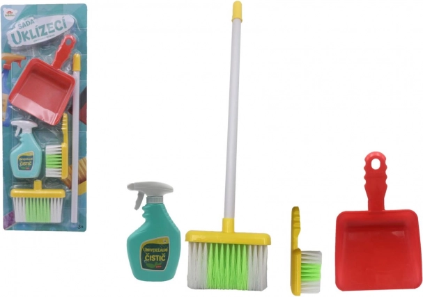 Set de curățenie pentru copii cu accesorii, plastic, 5 piese