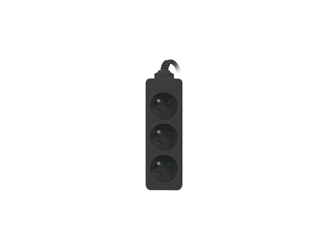 Prelungitor electric 1,5m negru cu 3 prize Lanberg