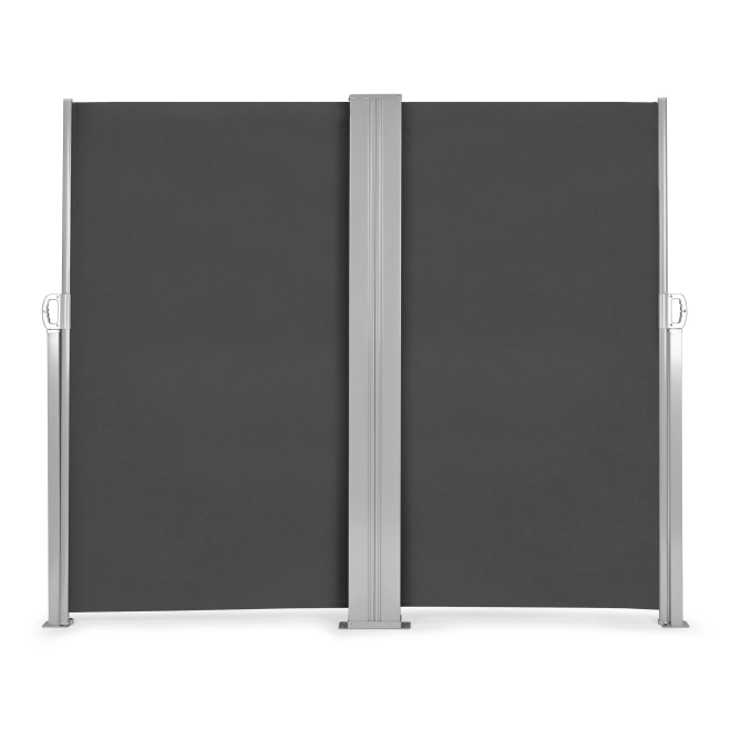 Markiză dublă față 300x300x180 cm paravan solar pentru intimitate antracit MultiGarden