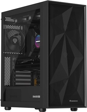 genesis diaxid 605f midi tower neagră cu usb‑c