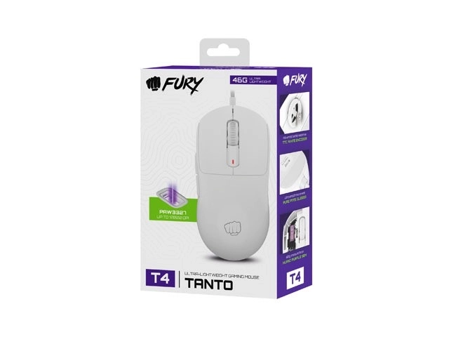 Mouse gaming Fury Tanto T4 RGB albă