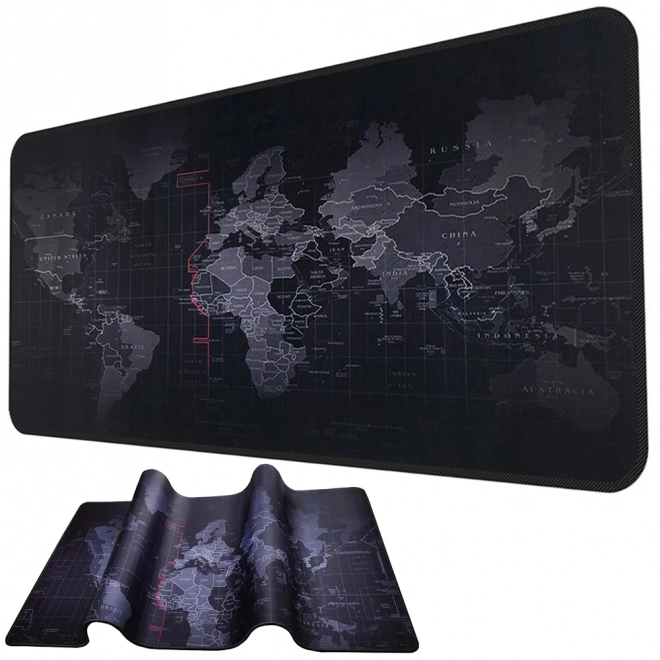 Mare mouse pad gaming cu hartă mondială biuțională xxl 80x30