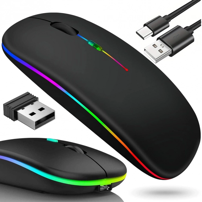 Mouse Optică Slim Bluetooth 2.4 GHz pentru PC și Laptopuri